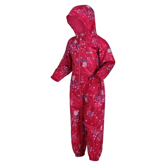 Kids' Peppa Pig Pobble Waterproof Puddle Suit Pink Fusion