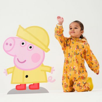 Combinaison Enfant imperméable et réfléchissante avec capuche et design Peppa Pig  Jaune