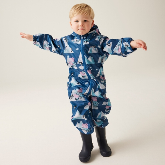 Kids' Peppa Pig Pobble Waterproof Puddle Suit Space Blue
