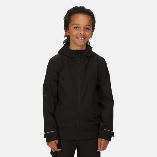 Kids' Pulton Waterproof Jacket Black