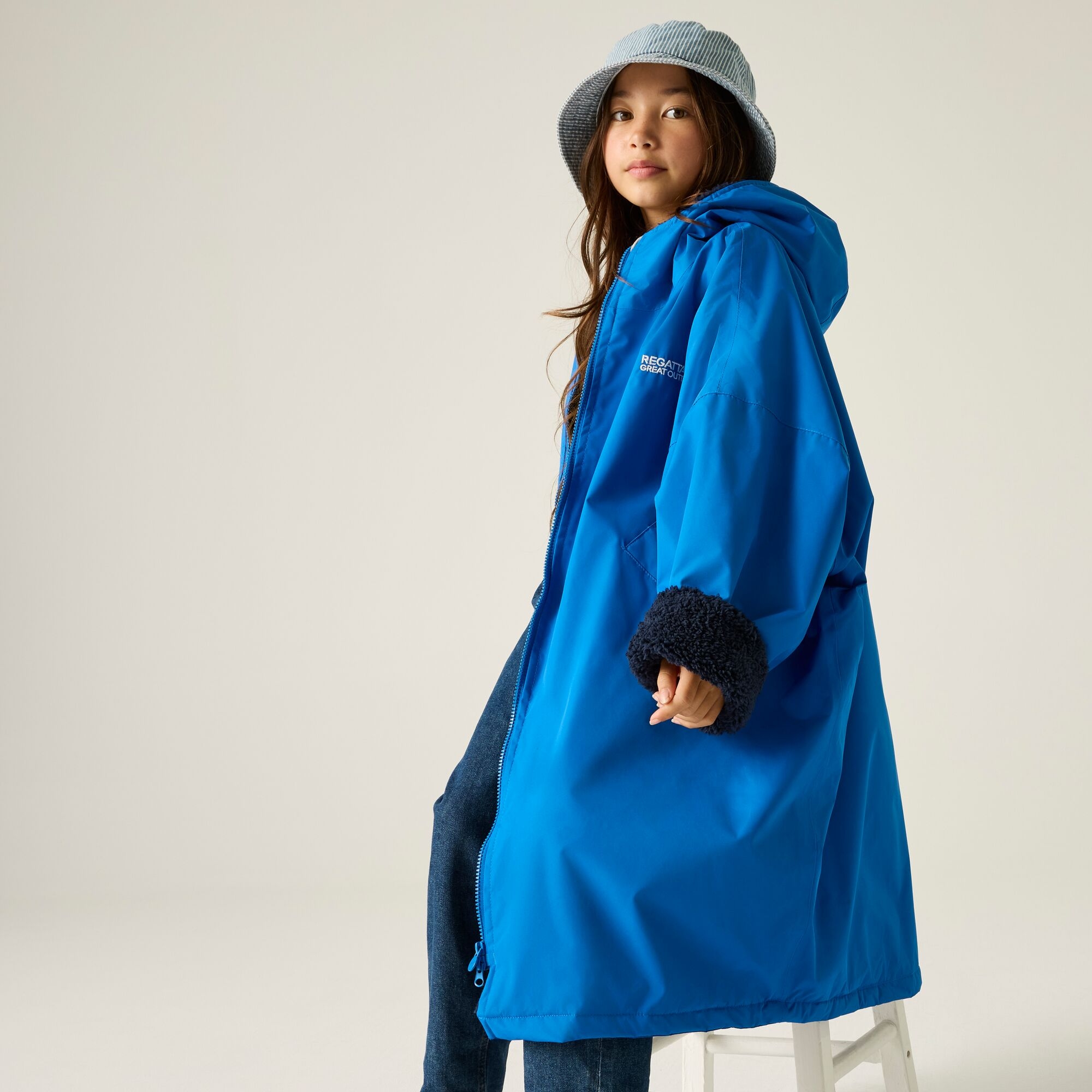 Regatta Regatta Płaszcz do przebierania dziecięcy wodoodporny Changing Robe Niebieski