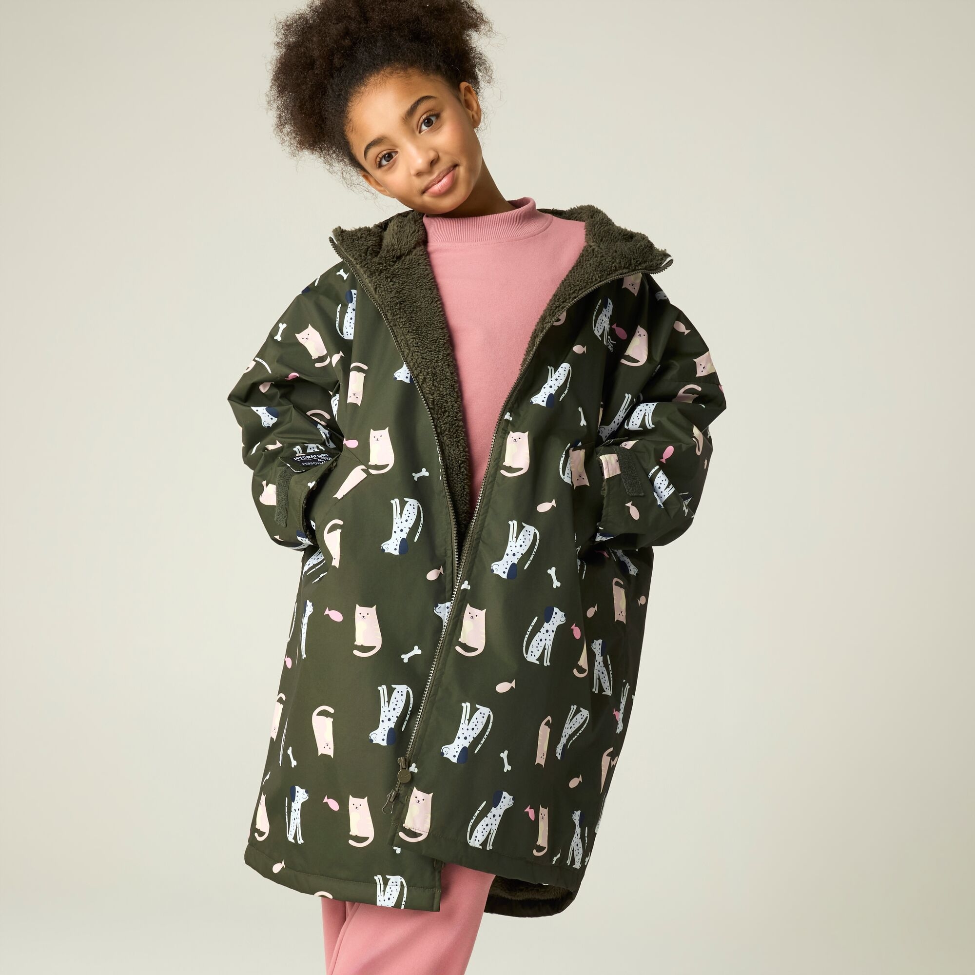 Regatta Junior Changing Robe Size: 3-5 Years Unisex Kids Green