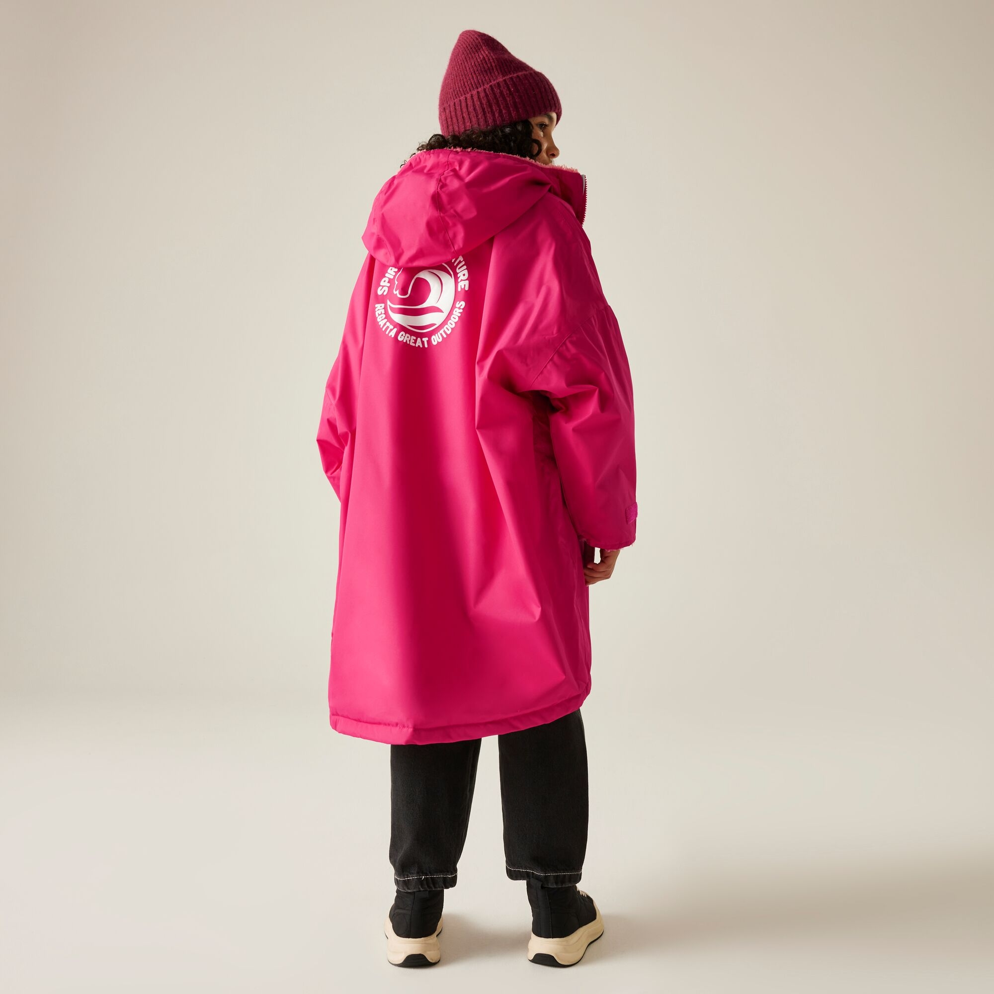 Płaszcz dziecięcy plażowy wodoodporny Changing Robe Różowy