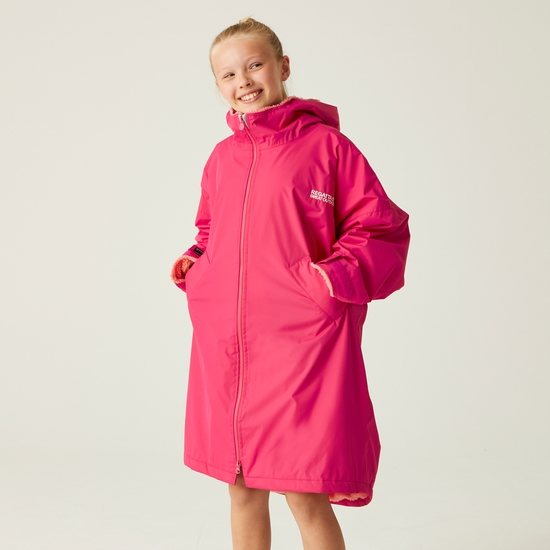 Dziecięcy płaszcz plażowy wodoodporny Junior Changing Robe Różowy