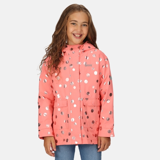 Kids' Baybella Waterproof Jacket Shocking Pink Polka 
