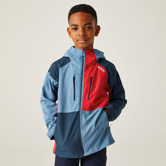 Kids' Highton V Waterproof Jacket  Coronet Blue Moonlight Denim Danger Red