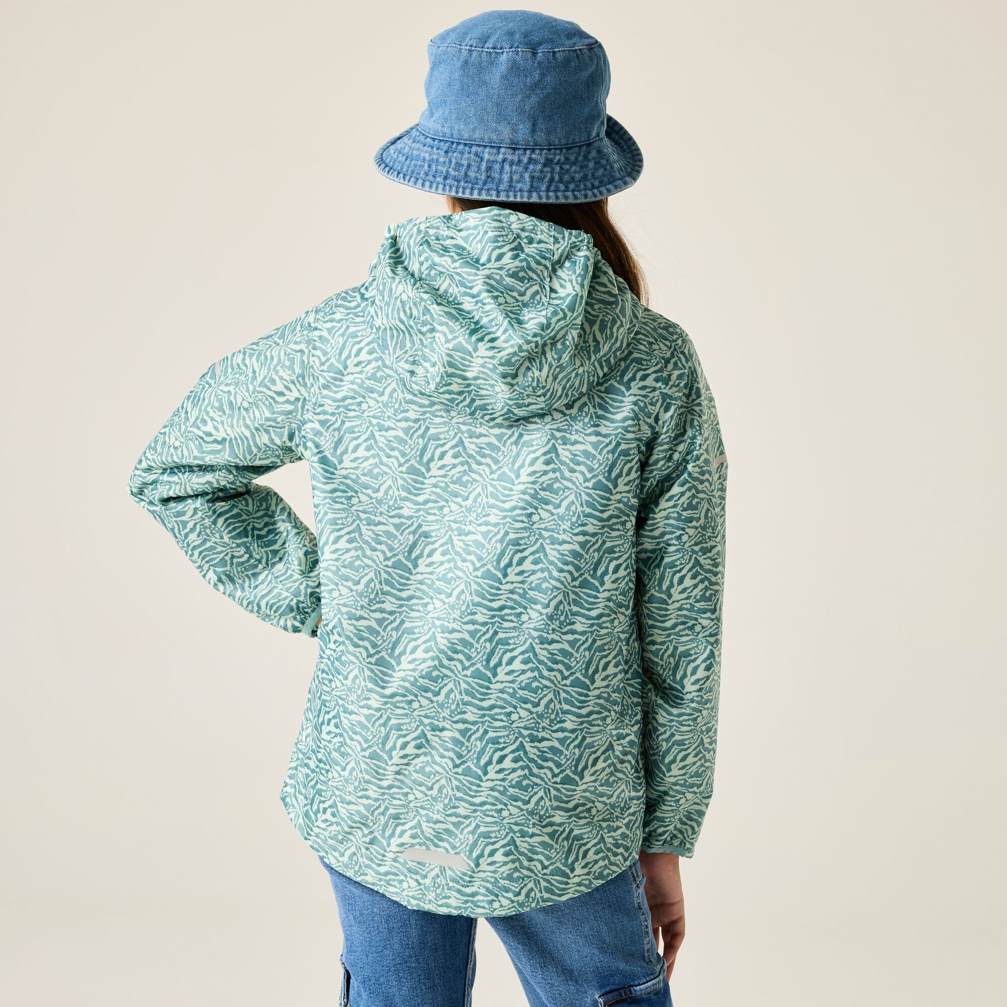 Regatta Kurtka dziecięca przeciwdeszczowa Printed Lever II Niebieski