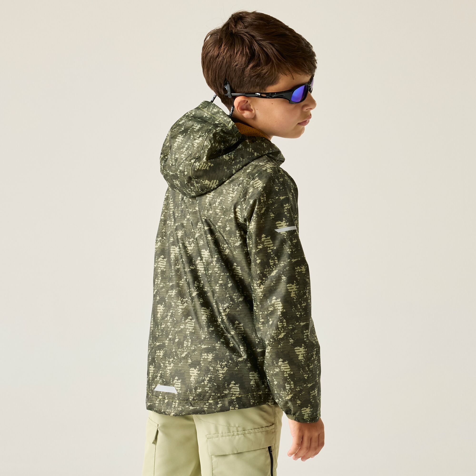 Regatta   Kurtka dziecięca przeciwdeszczowa Printed Lever II Zielony