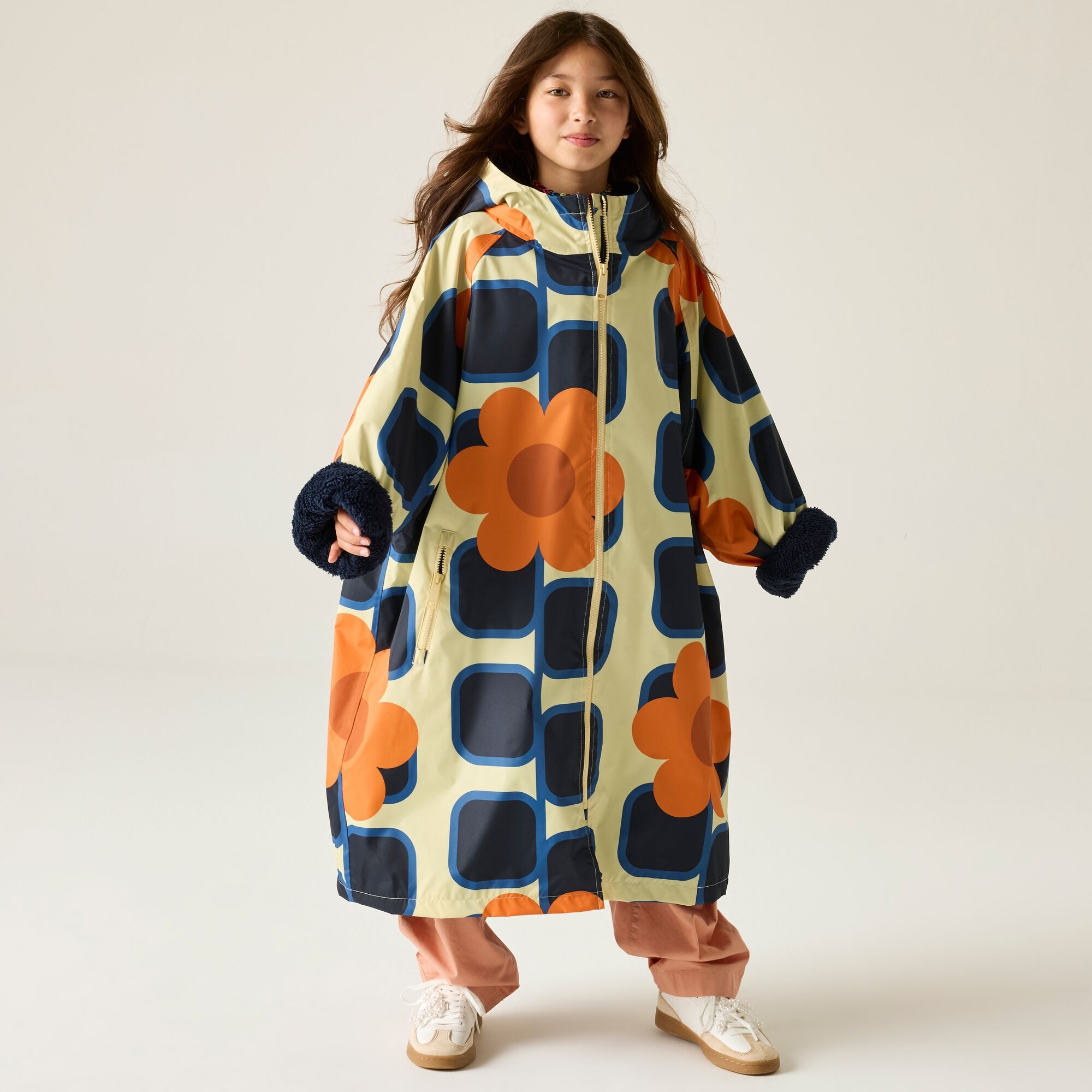 Regatta Orla Kiely Dziewczęcy płaszcz plażowy Beżowy