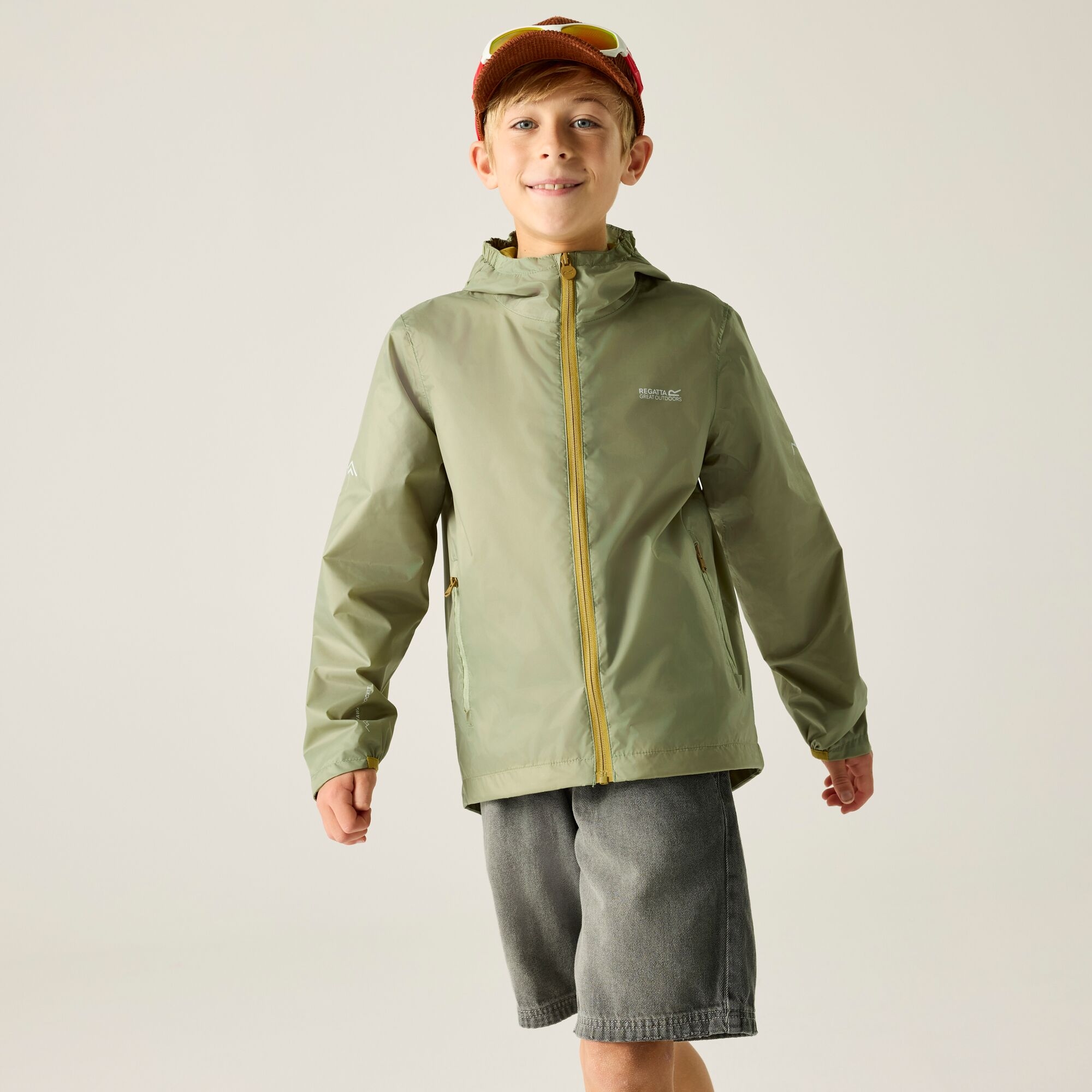 Regatta Unisex Light Green Lever Hooded Waterproof Jacket In | : Size 3-4 Years - Image 5