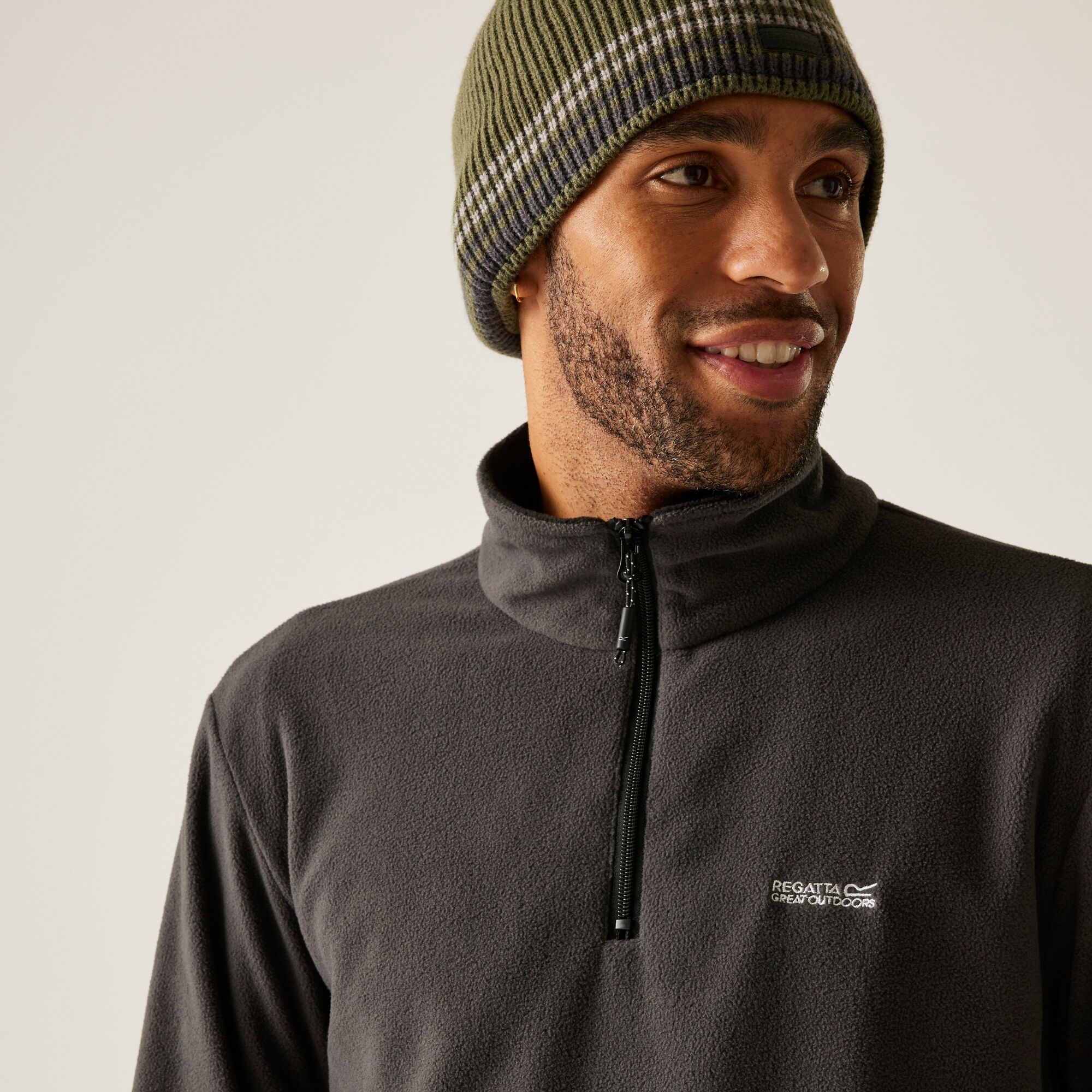 Regatta Polar męski z suwakiem 1/2 Thompson Ciemnoszary