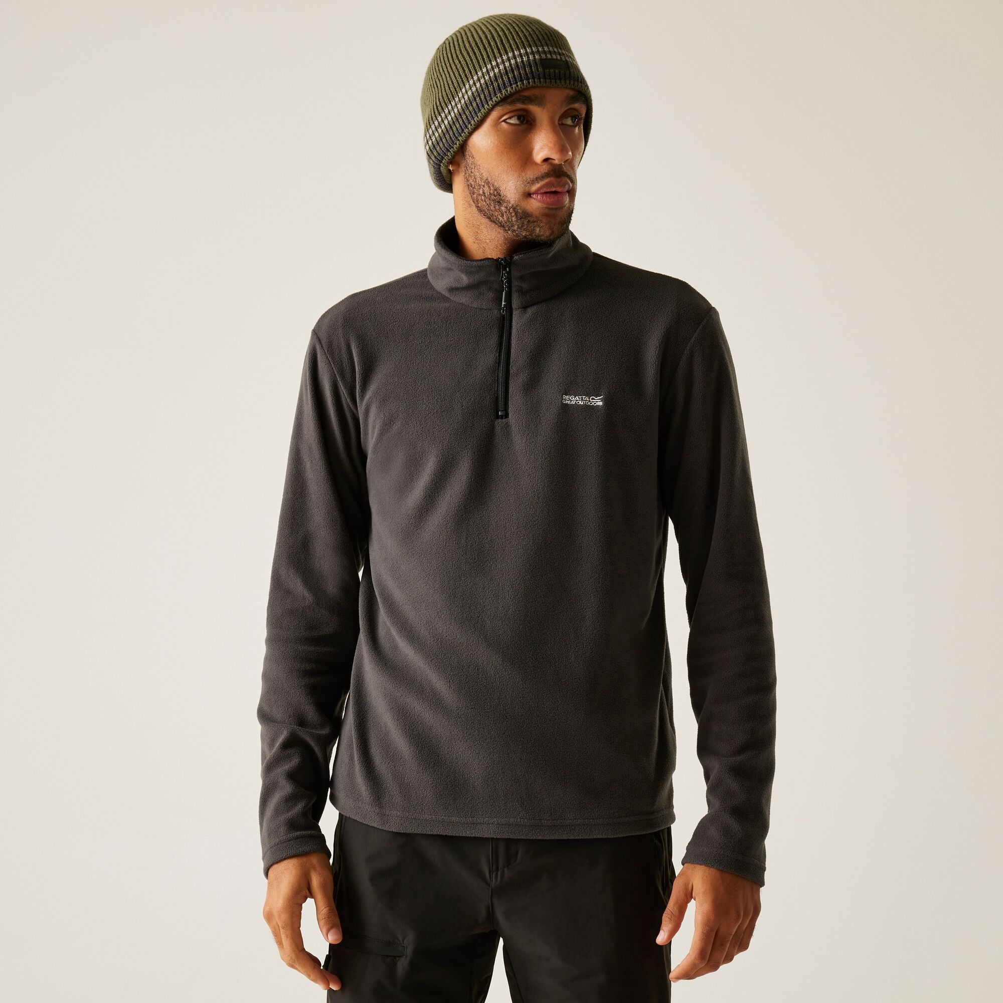 Polar męski z suwakiem 1/2 Thompson Ciemnoszary