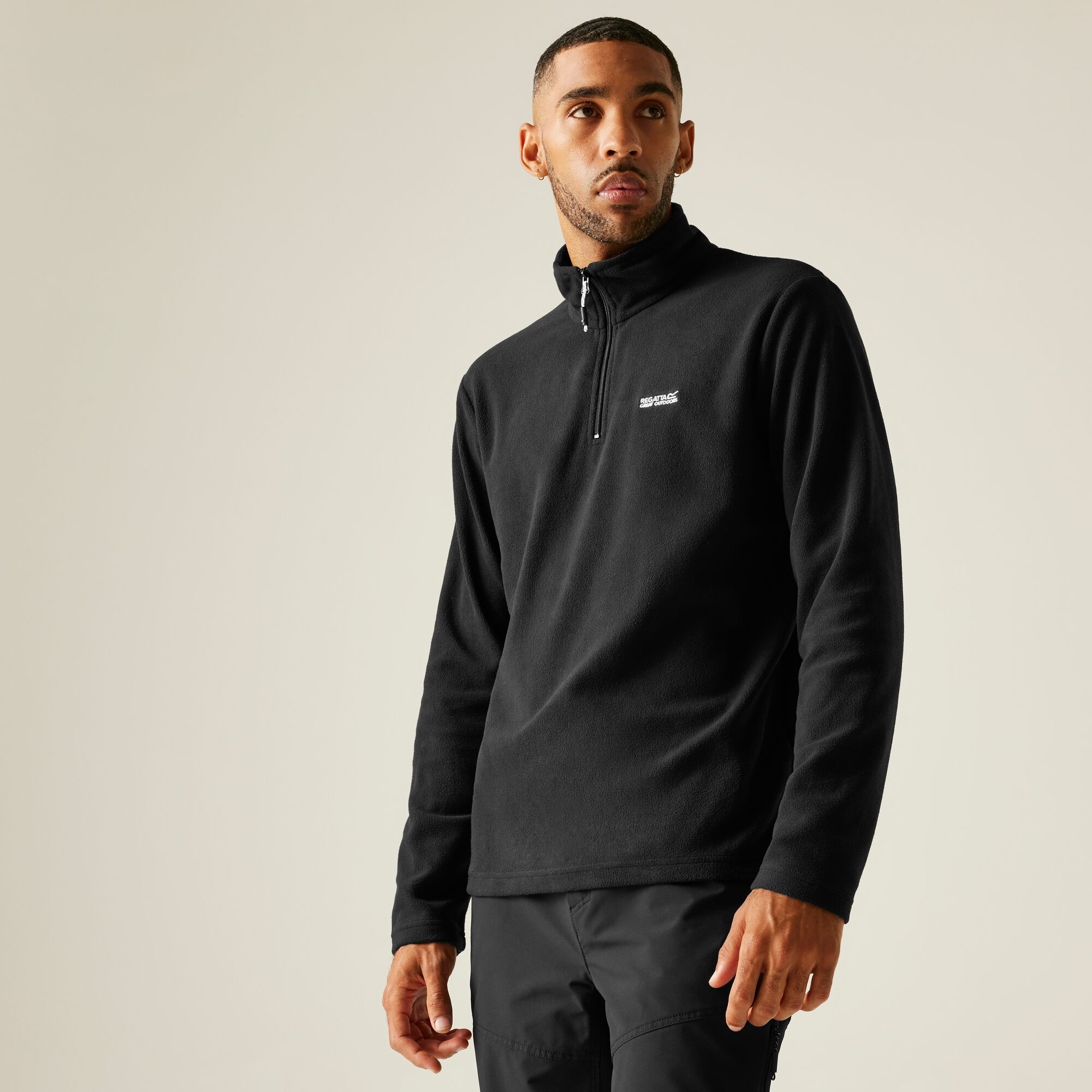 Regatta Polar męski z suwakiem 1/2 Thompson Czarny