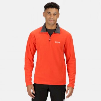 Men's Thompson Lightweight Half Zip Fleece Burnt Salmon