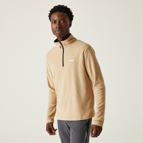 Men's Thompson Lightweight Half Zip Fleece Oat Ash