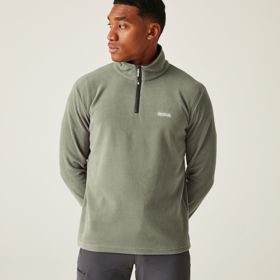 Men's Thompson Lightweight Half Zip Fleece Agave Green Ash