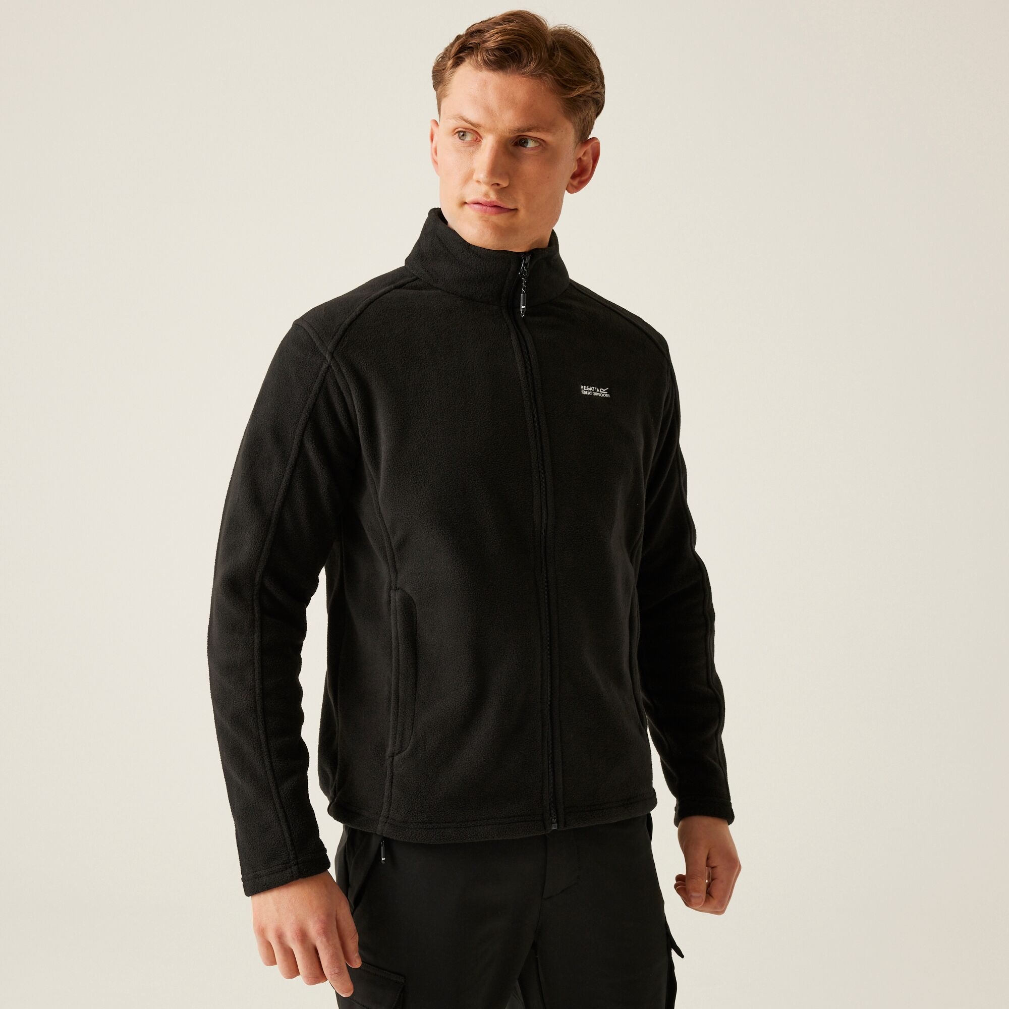 Regatta Męski Polar z Suwakiem Hedman II Czarny, Rozmiar: 6Xl