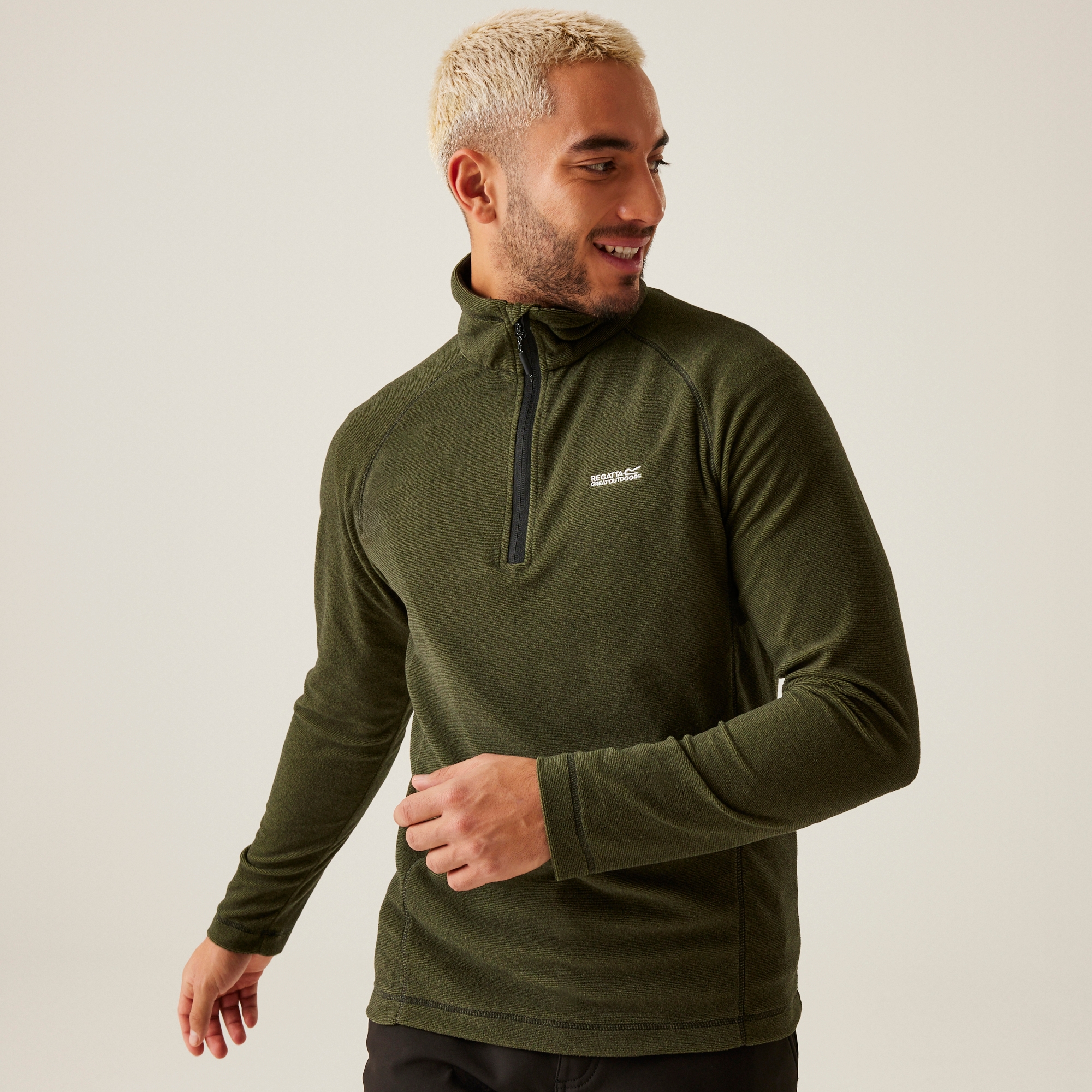 Regatta Polar męski z suwakiem 1/2 Montes Zielony