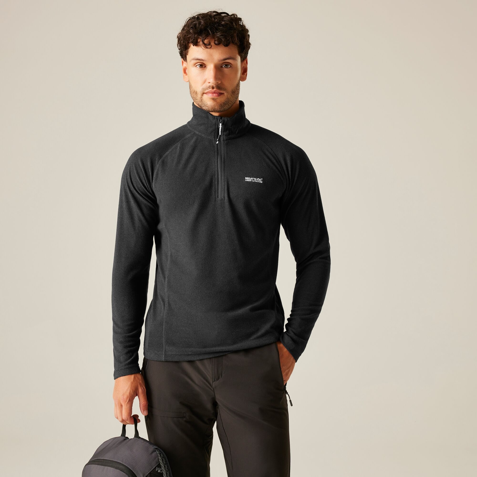 Regatta Polar męski z suwakiem 1/2 Montes Grafitowy
