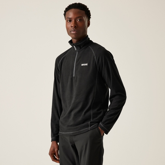 Men's Montes Lightweight Half Zip Fleece Black 