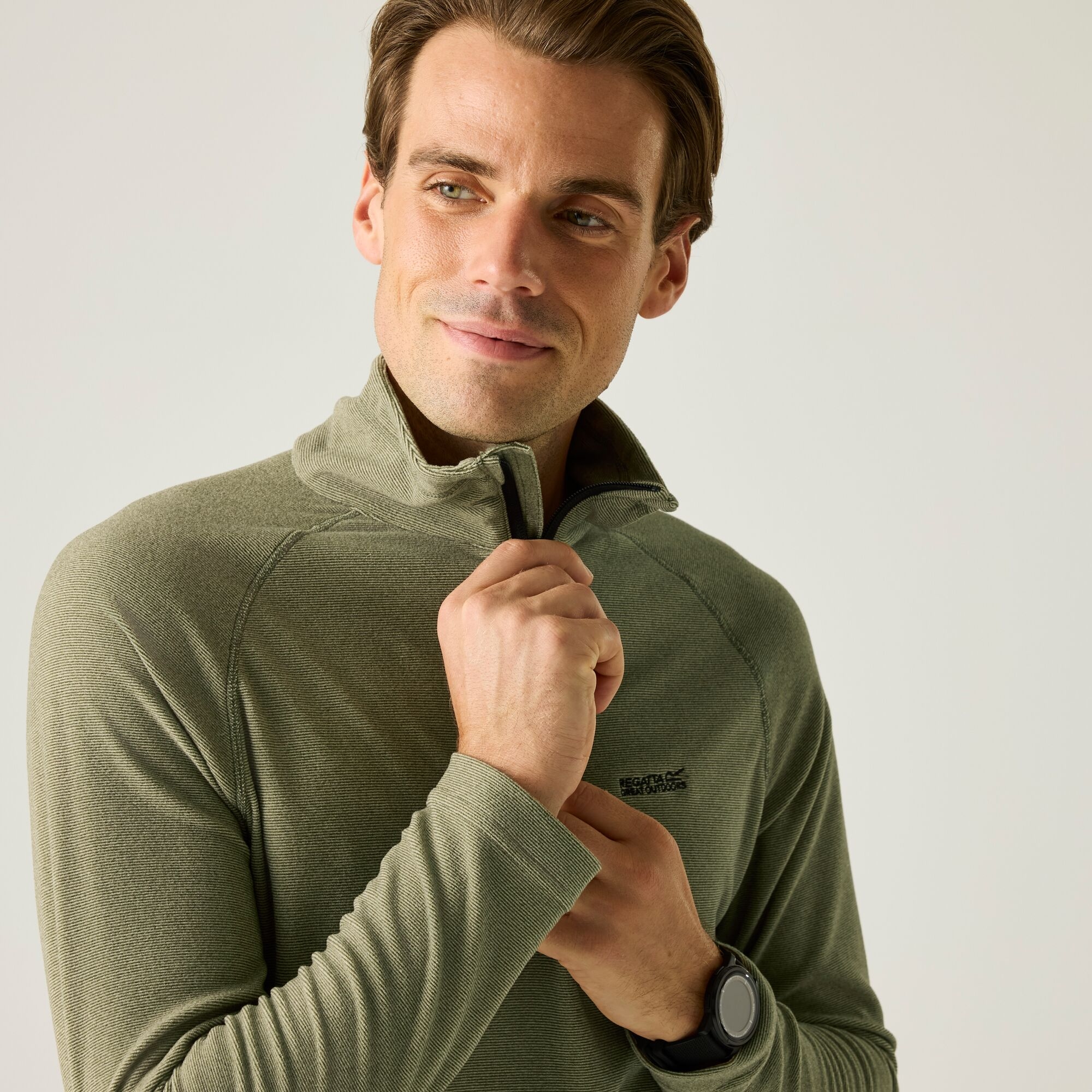 Regatta Polar męski z suwakiem 1/2 Montes Zielony