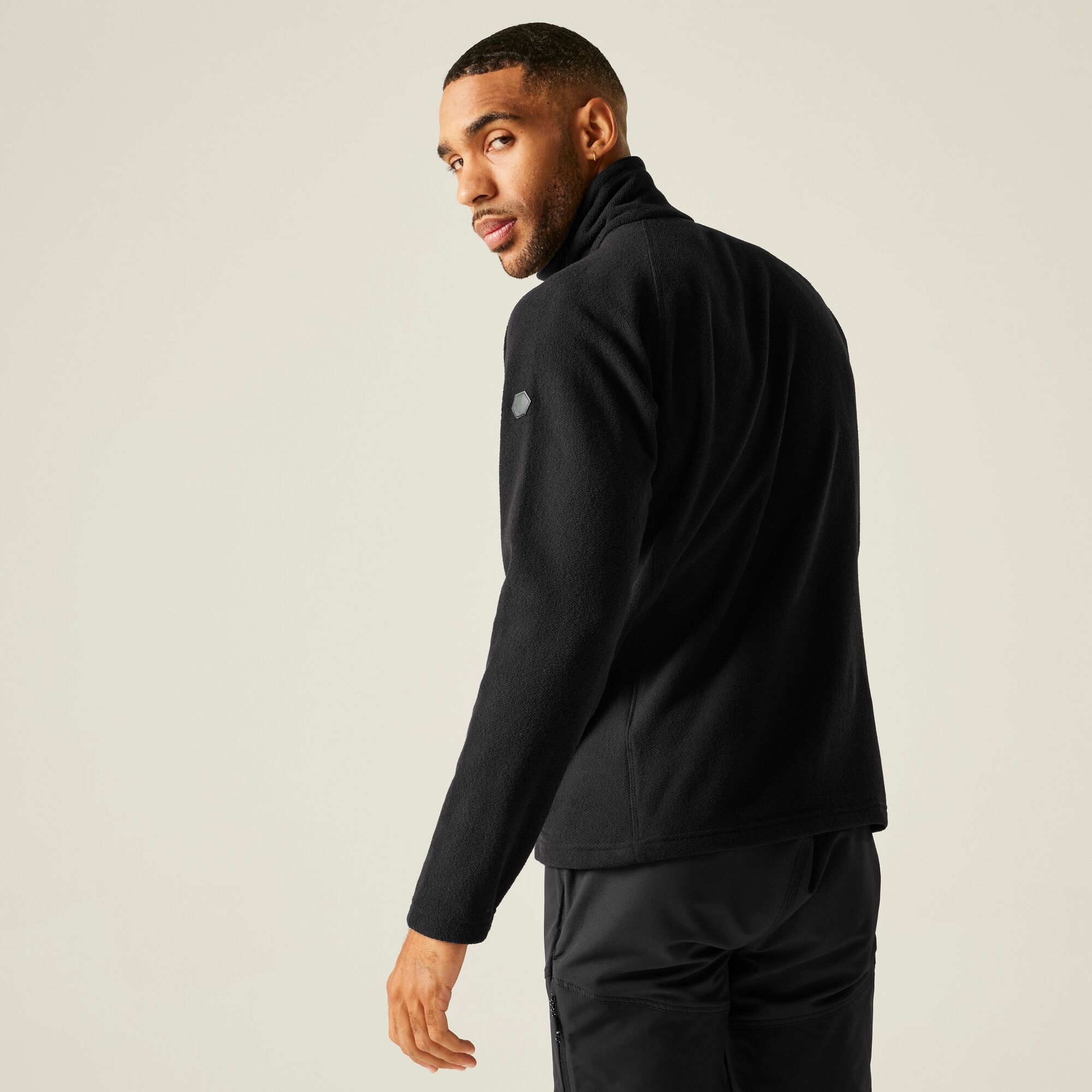 Regatta Polar męski z suwakiem 1/2 Kenger Czarny