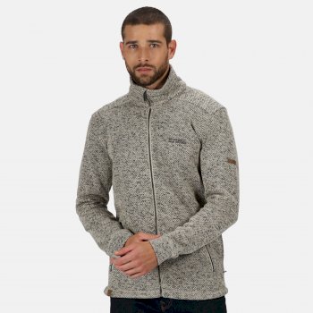 Men's Garret Heavyweight Knitted Full Zip Fleece Irish Cream