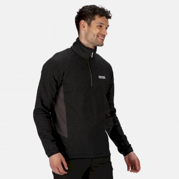 Men's Highton Stretch Lightweight Half Zip Fleece Black Magnet