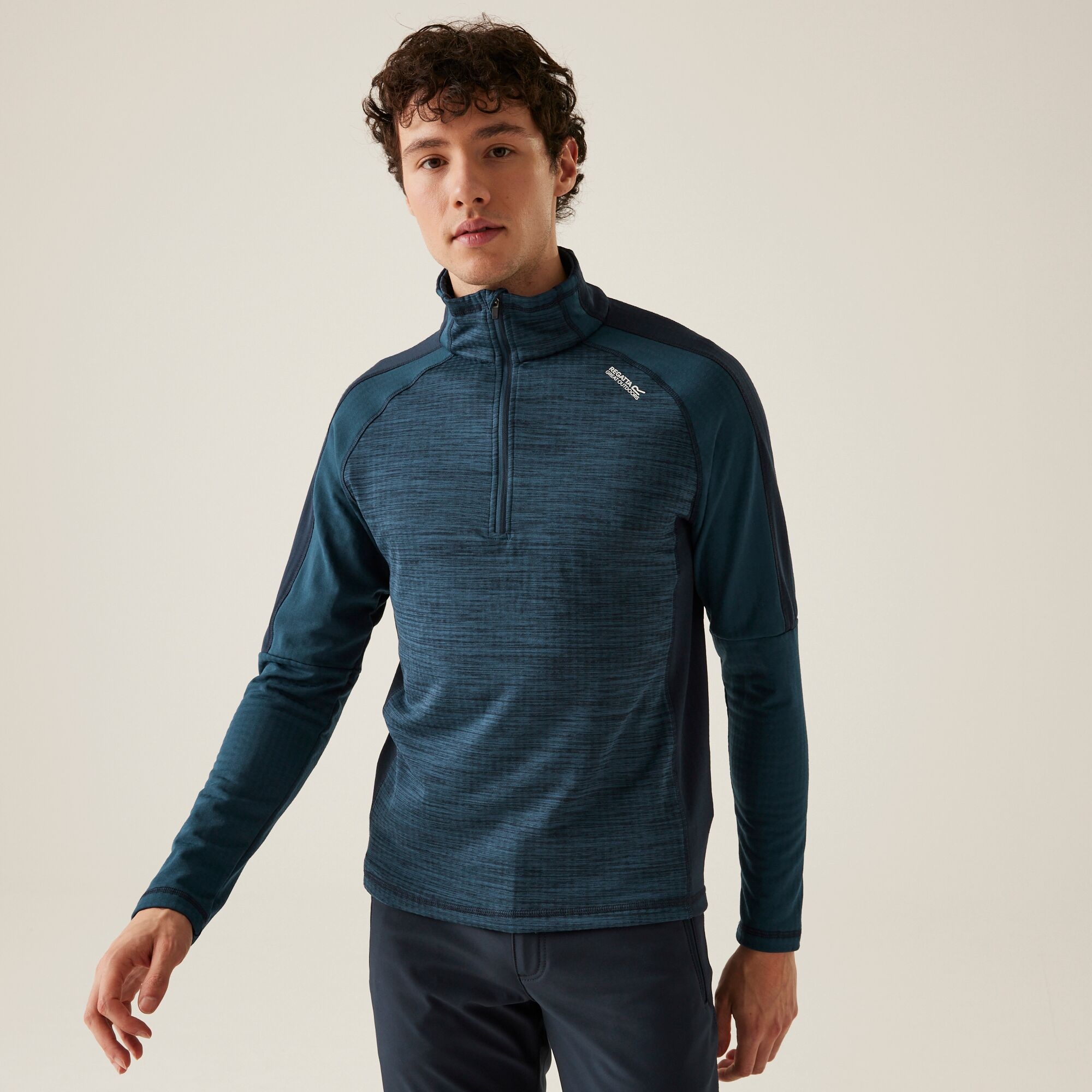 Regatta Męska Bluza Szybkoschnąca z Suwakiem Hepley Niebieski, Rozmiar: 3Xl