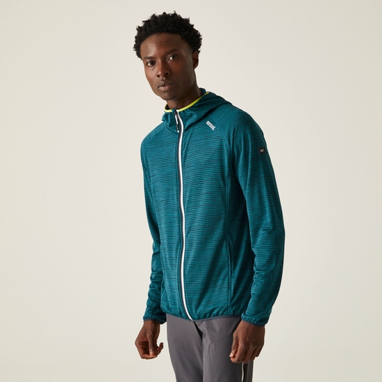 Men's Yonder Full Zip Hoody Moroccan Blue Piquant Green Citron Lime