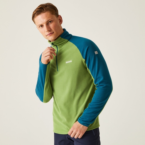 Men's Elson II Lightweight Fleece Piquant Green Moroccan Blue