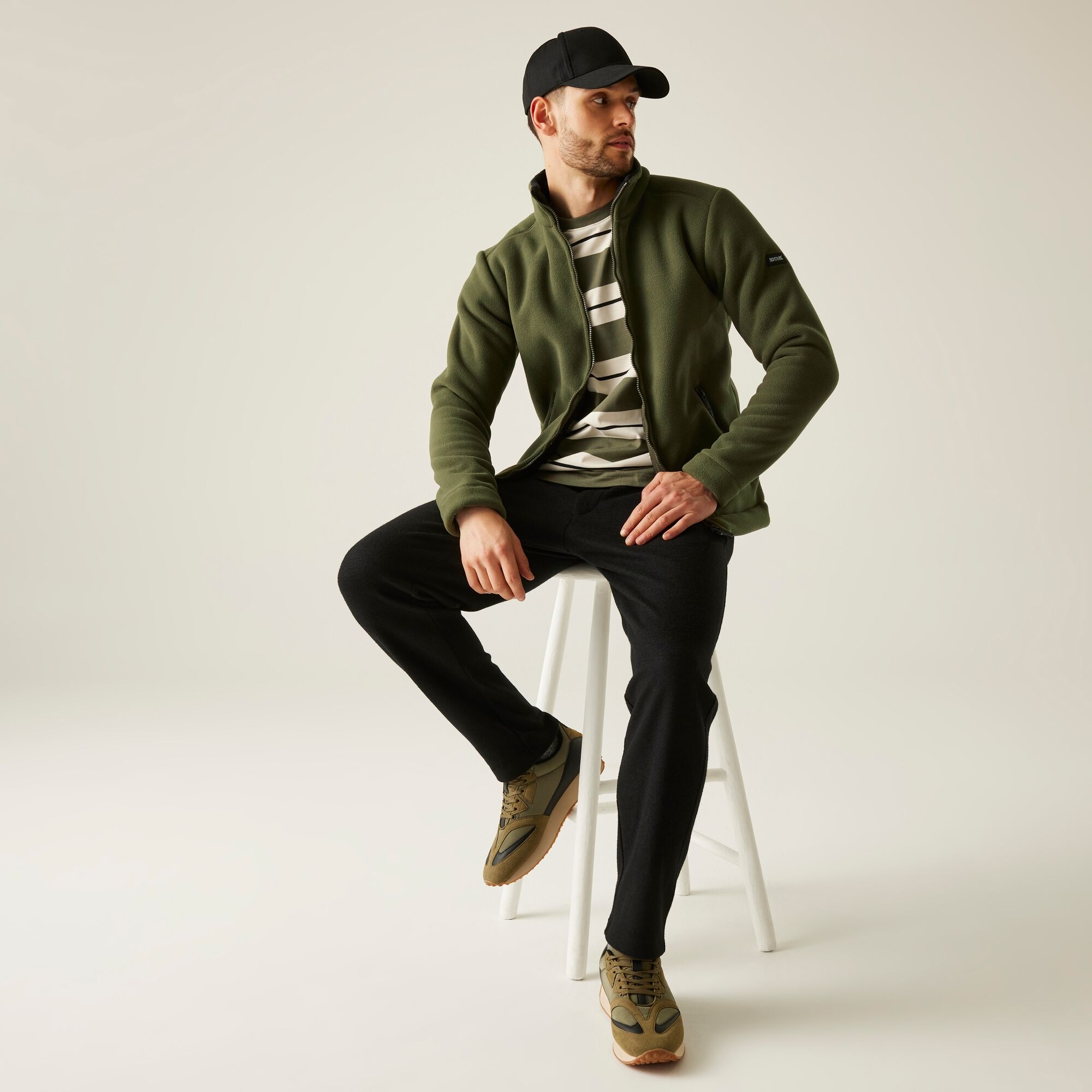 Regatta Polar męski rozsuwany Garrian II Ciemne khaki