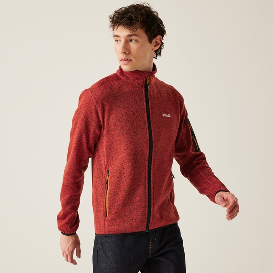 Men's Newhill Full Zip Fleece Red Ochre