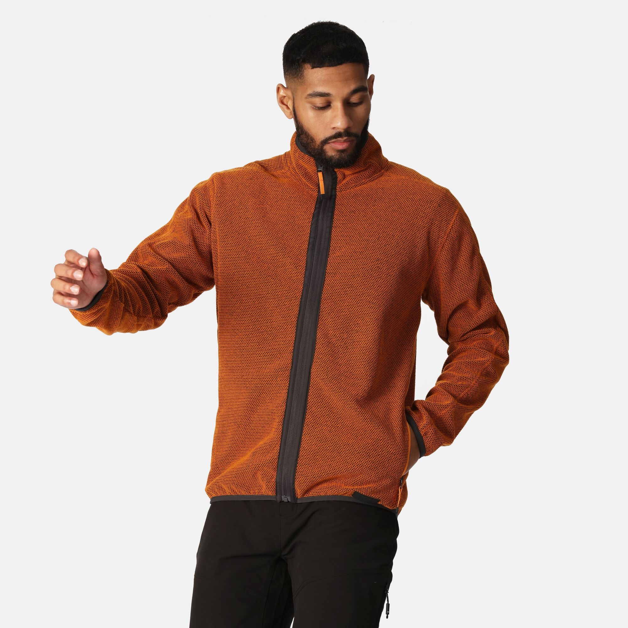Regatta Męska Bluza z Suwakiem Kinwood Pomarańczowy, Rozmiar: 3XL