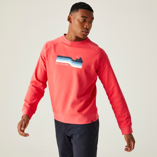 Men's Nithsdale Crewneck Sweatshirt Red Sky