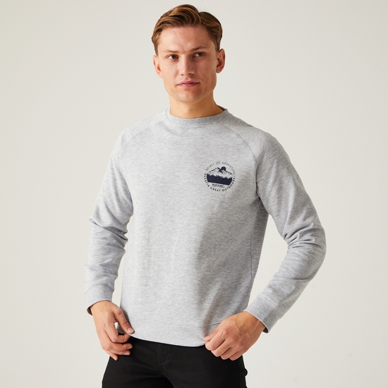 Nithsdale Homme Sweat-shirt à col rond Gris