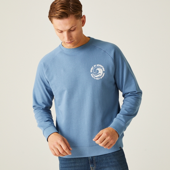 Nithsdale Sweatshirt mit Rundhalsausschnitt für Herren Blau