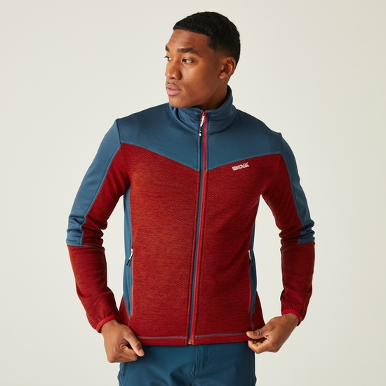 Men's Highton IV Full Zip Fleece Danger Red Moonlight Denim