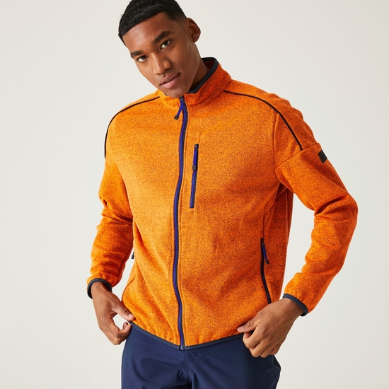 Men's Kames Full Zip Fleece Persimmon Marl Navy