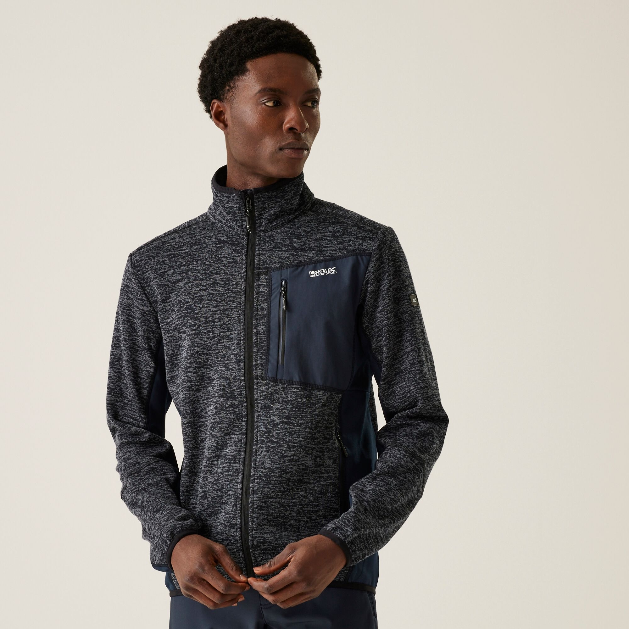 Baslinn Fleece Mit Durchgehendem Reißverschluss Für Herren Größe S Blau Regatta