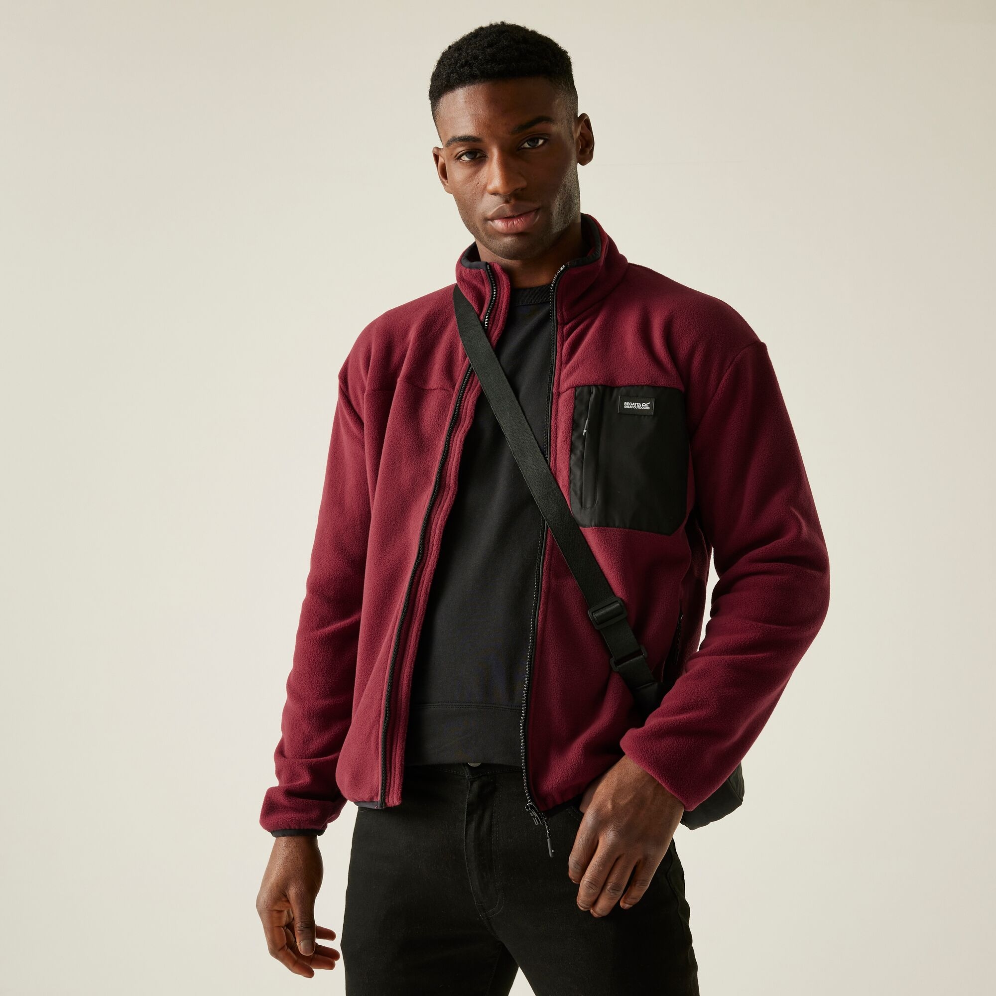 Regatta Polar męski rozsuwany Frankie Burgundowy
