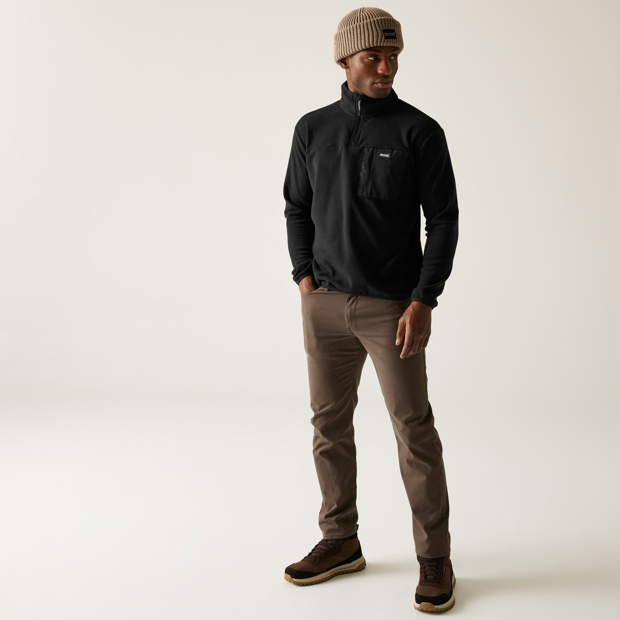 Regatta Polar męski z suwakiem 1/2 Frankie Czarny