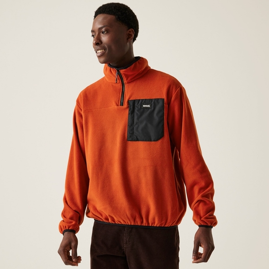 Men's Frankie Half Zip Fleece Red Ochre