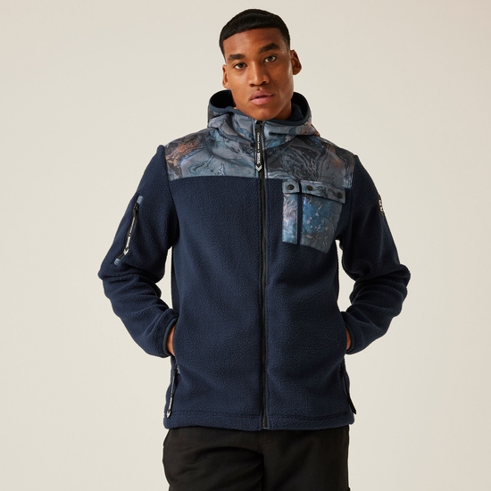 Christian Lacroix - Men's Valensoles Fleece Navy Bain De Minuit Print