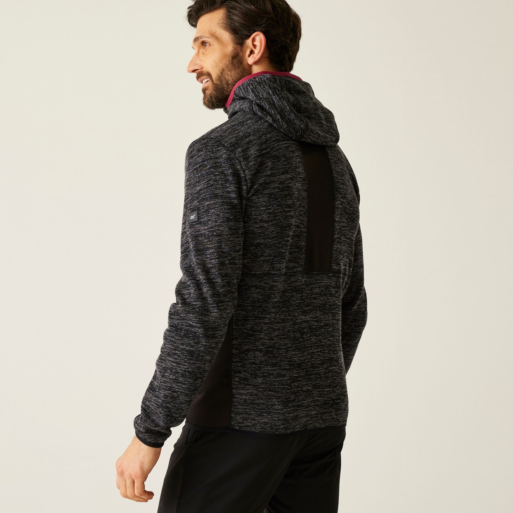 Regatta Bluza męska rozsuwana z kapturem Alven Czarny