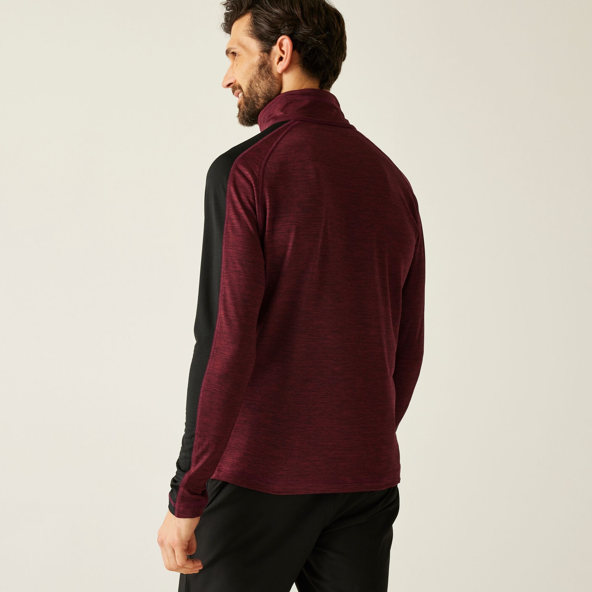 Polar męski z suwakiem 1/2 Hepley Burgundowy