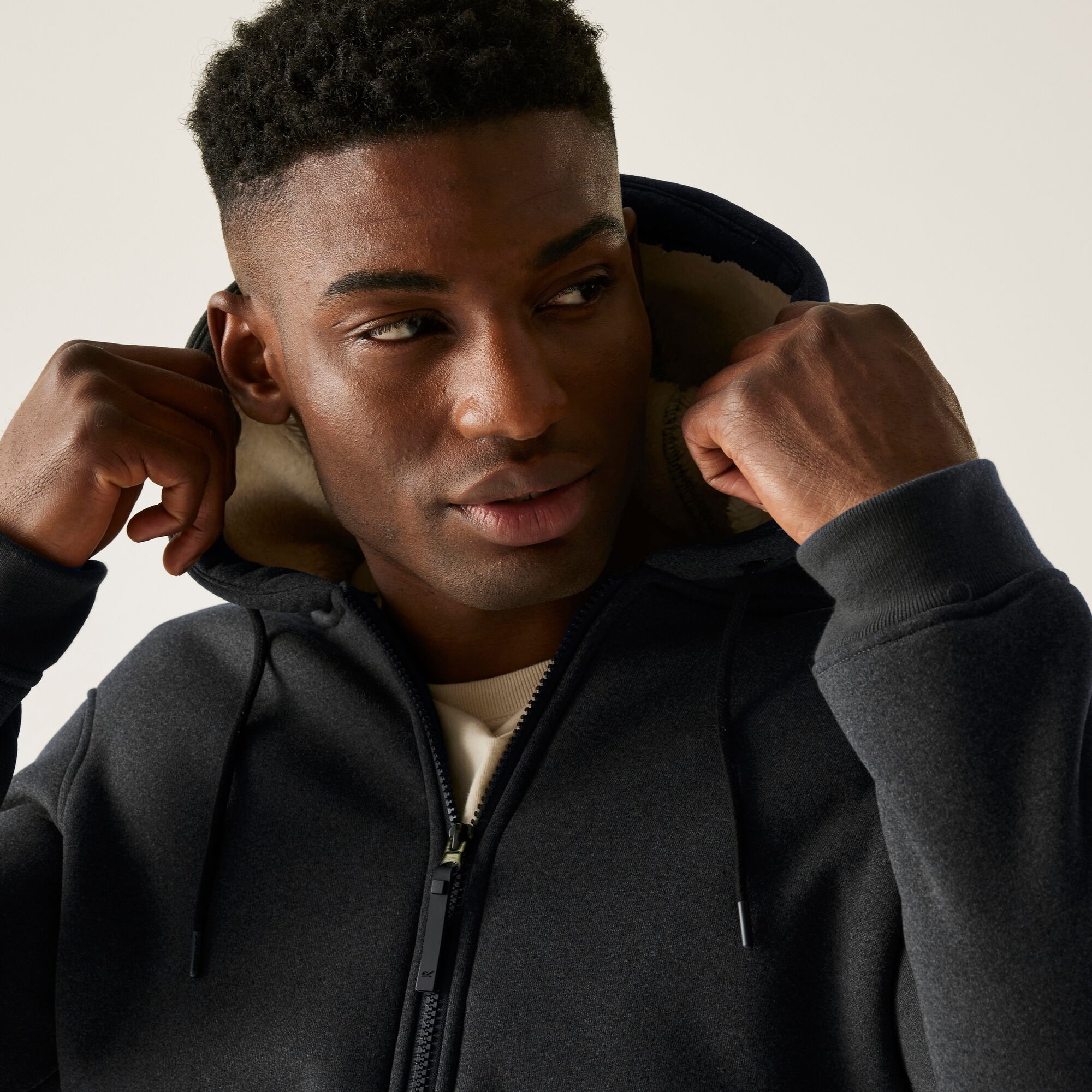 Regatta Bluza męska rozsuwana z kapturem Naddle Czarny