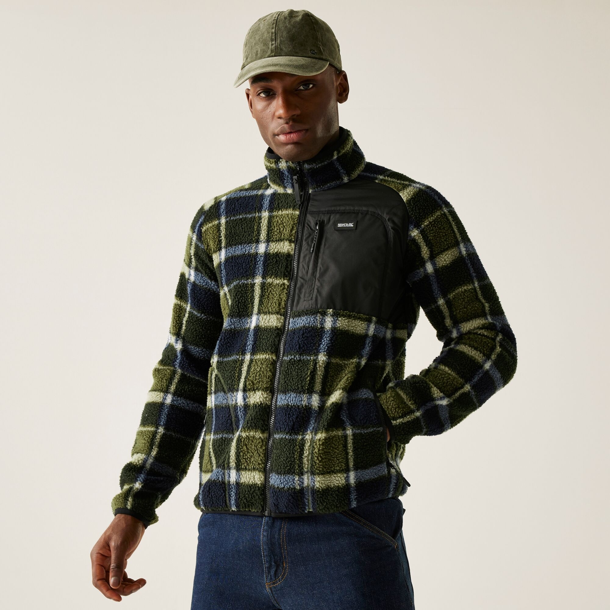 Regatta Polar męski rozsuwany Frankie Borg Niebieski