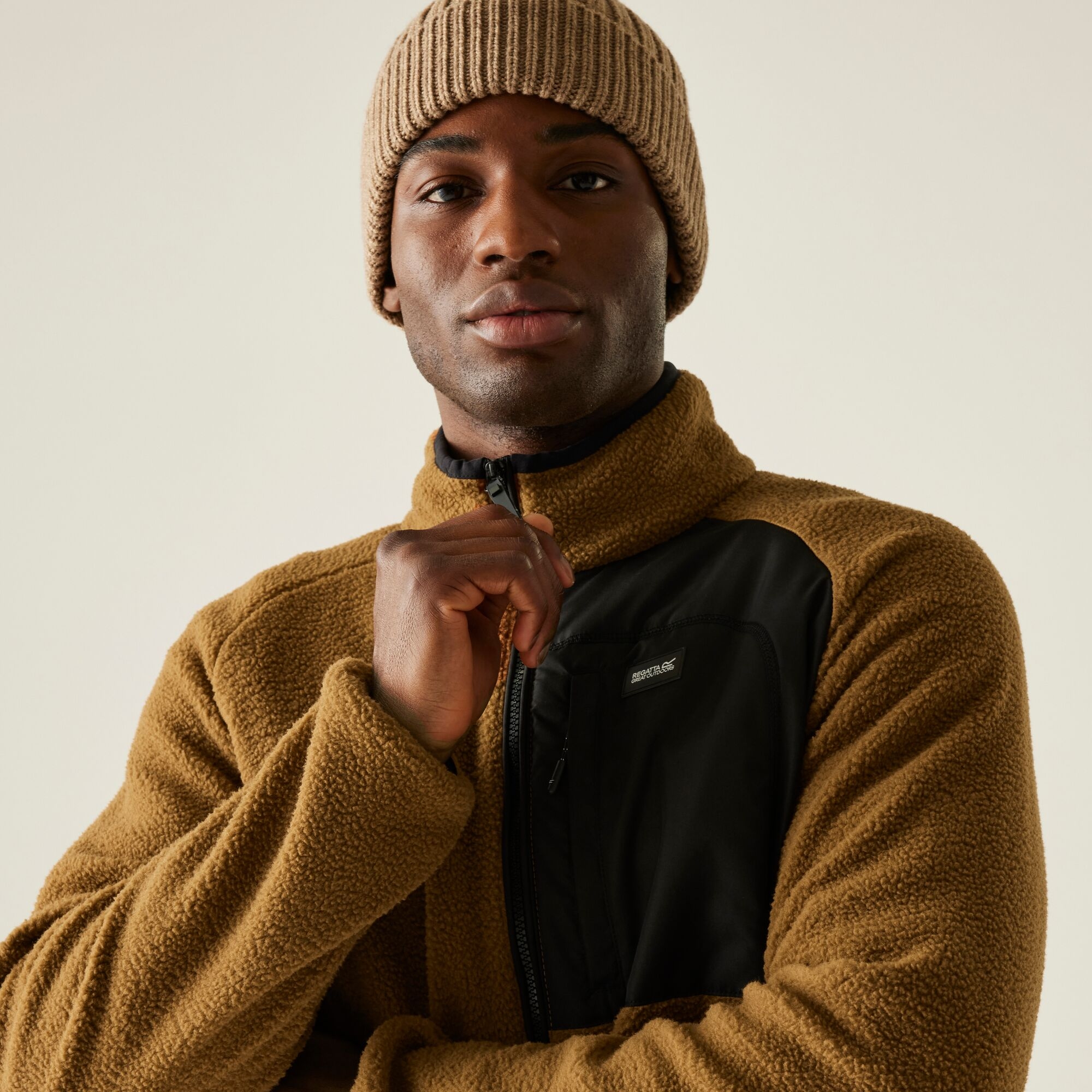 Regatta Polar męski rozsuwany Frankie Borg Brązowy