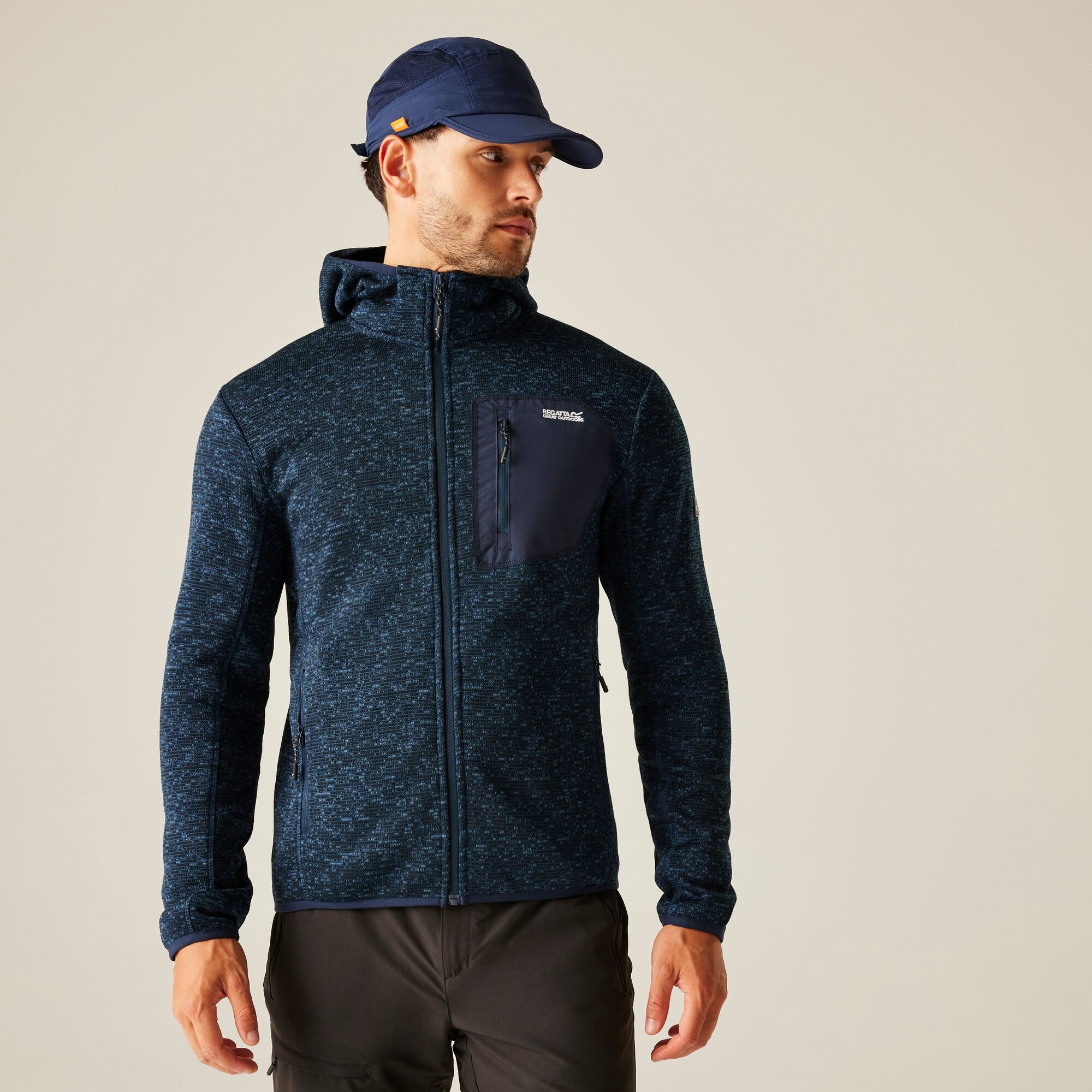 Regatta Hooded Newhill Fleece Size: Xl Men's Blue